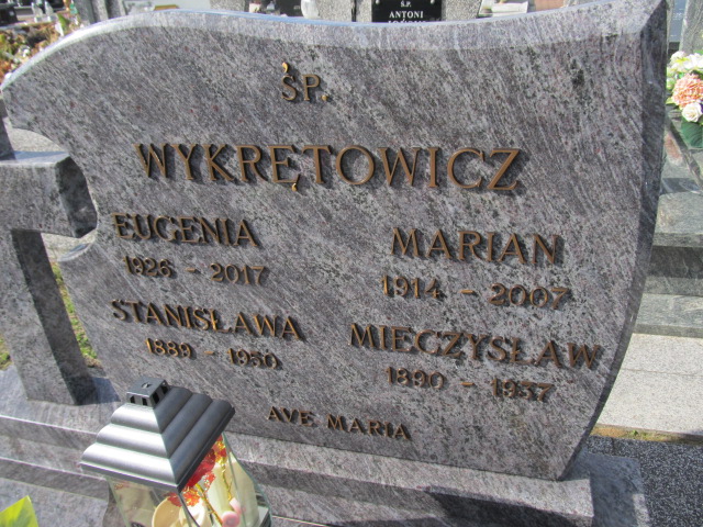 Stanisława Wykrętowicz 1888 Psary - Grobonet - Wyszukiwarka osób pochowanych